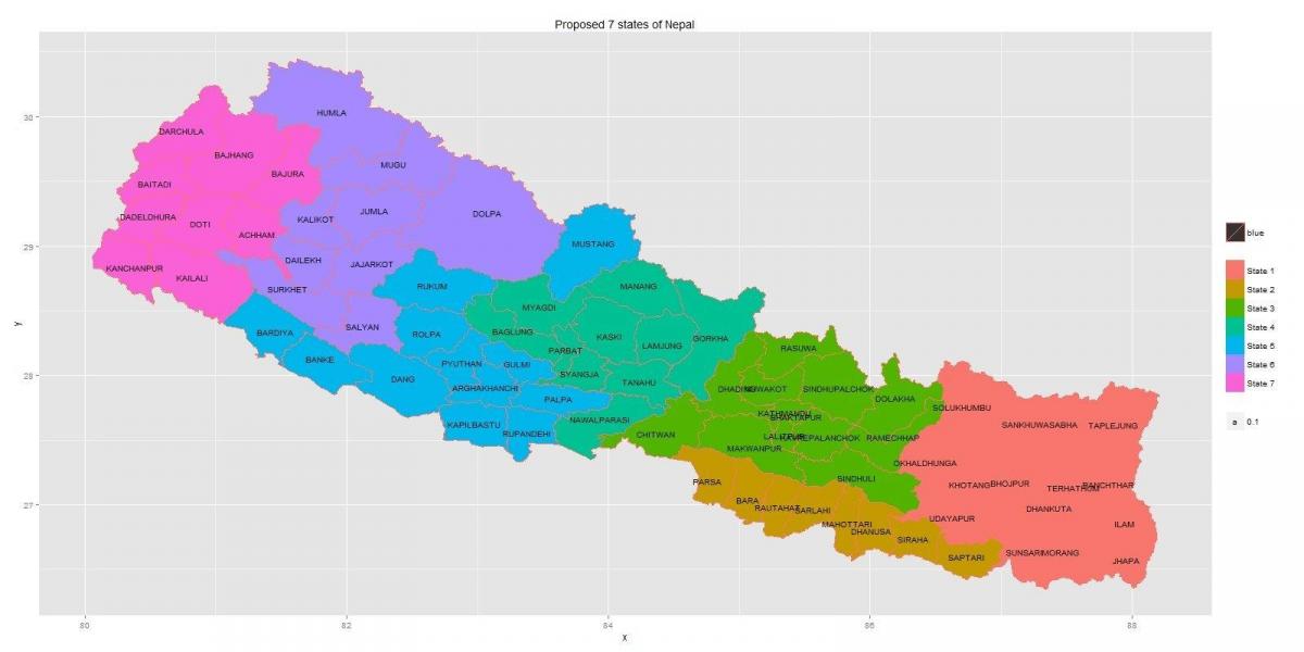 քարտեզ դաշնային պետություն է Նեպալ