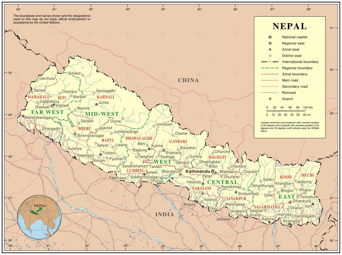 Հնդկաստան-Նեպալ սահմանի ճանապարհային քարտեզ
