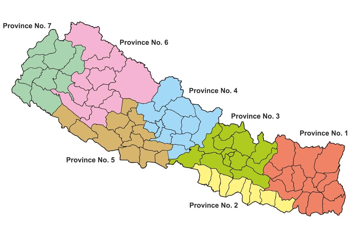 քարտեզ դաշնային Նեպալ