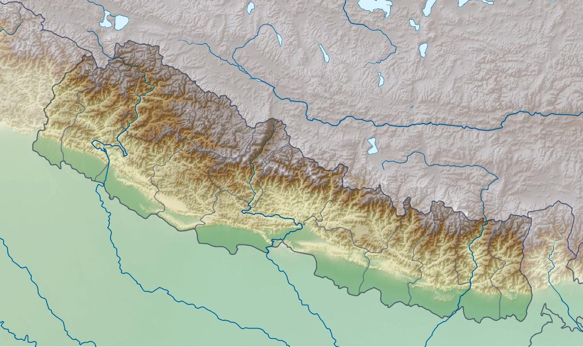 Նեպալ 3D քարտեզ