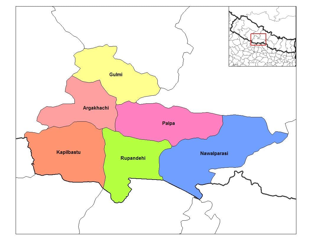 Քարտեզ rupandehi է Նեպալ