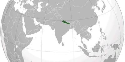 Քարտեզը երկրագնդի Նեպալ
